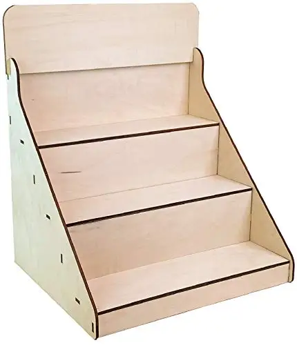 
3 Tiers Wood Display Shelf Stand for Cake Spice DIY Craft Fair Trade Show kitchen folding wood shelf 