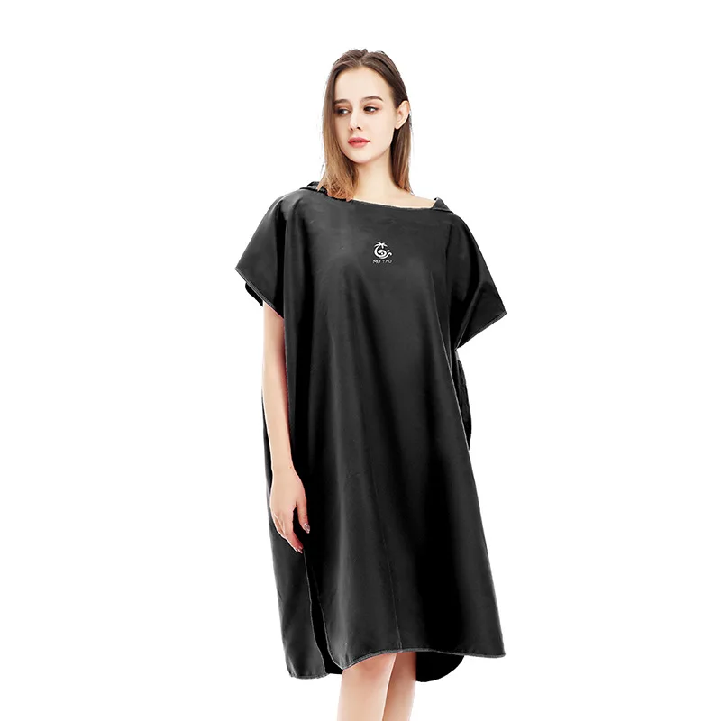 Super soft super basorbent terry cloth poncho bath towel with hood outdoor changing cover