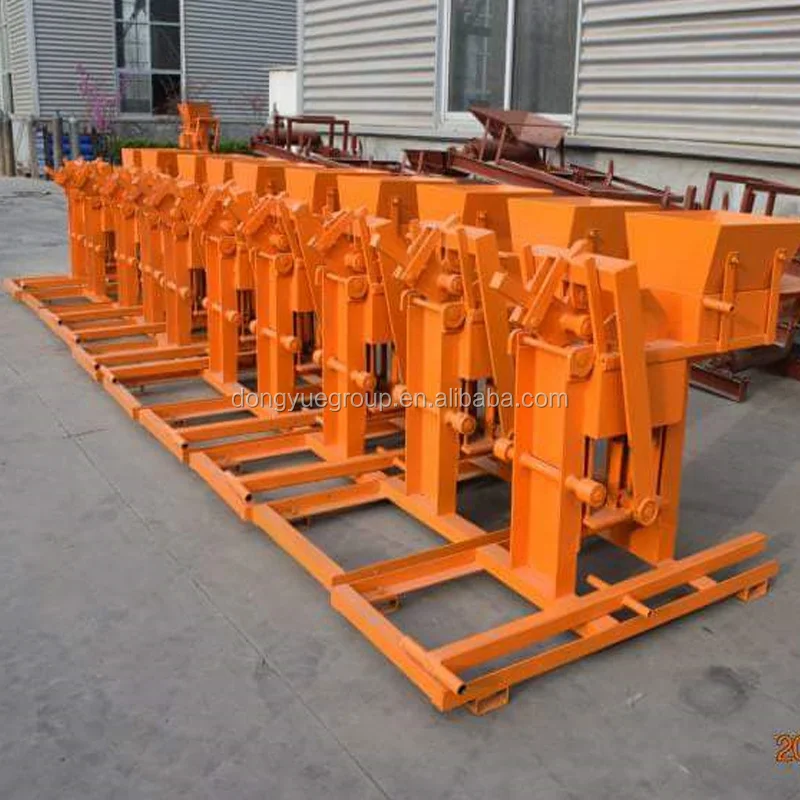 QTS2-40 manual interlocking earth clay brick making machine