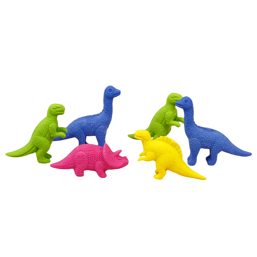 New Style Promotional Animal Figurine Eraser 3D Skull Eraser Dinosaur Shaped Eraser Toys For Kids