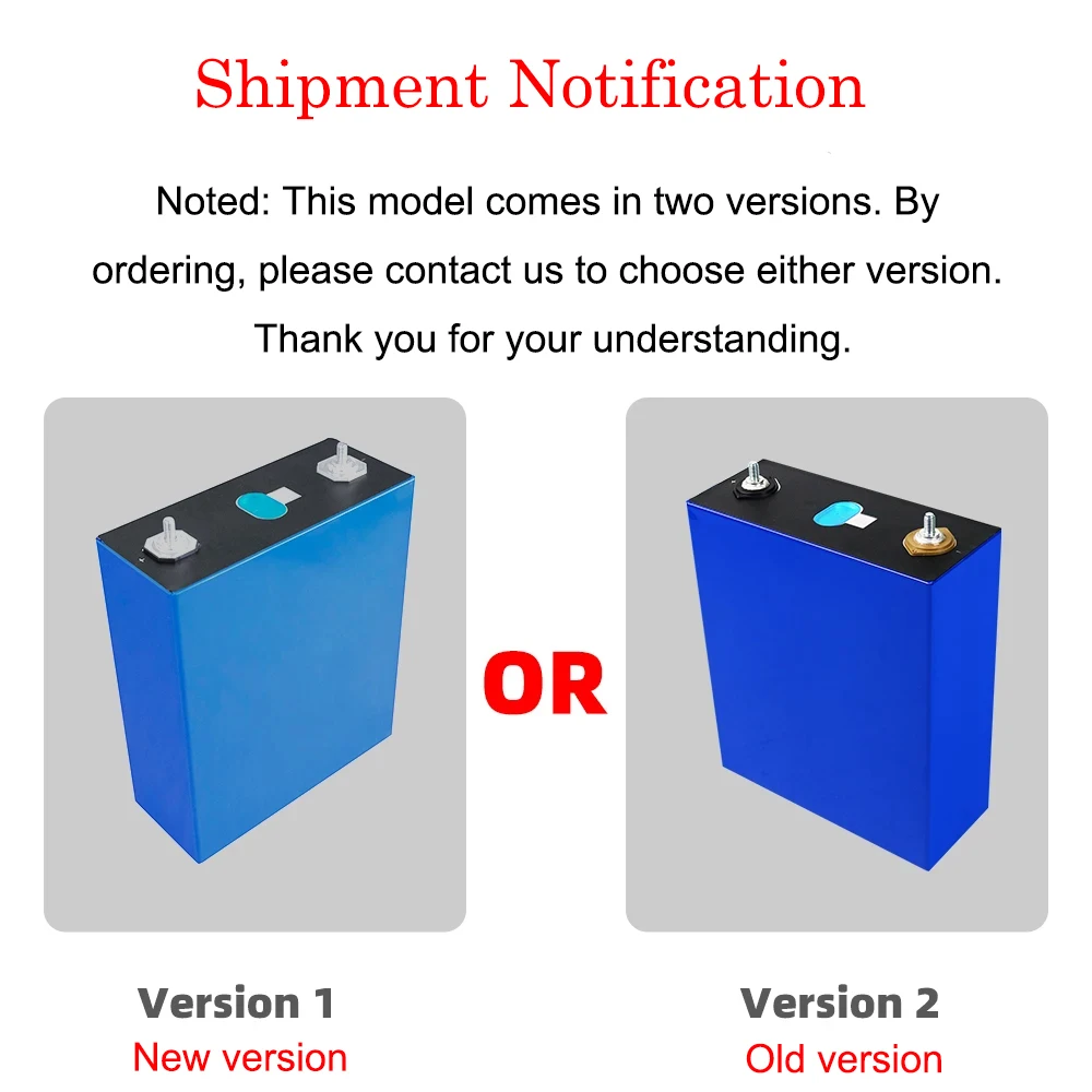 New EV 3.2V LiFePo4 Battery 280AH 304AH DIY 12V 24V 48V RV Solar Energy Storage Lithium Battery