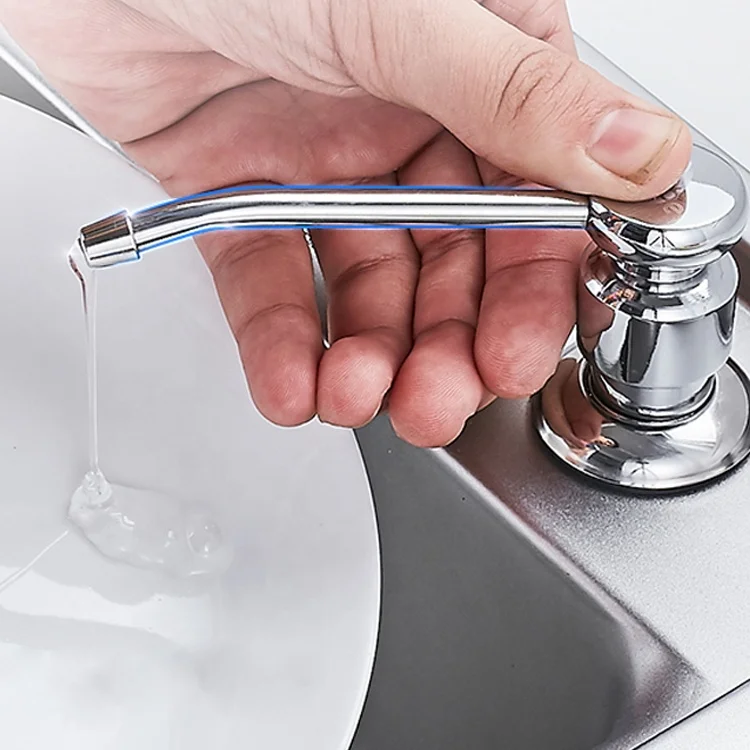 stainless steel bottle manual hand pump kitchen touchless liquid soap dispenser