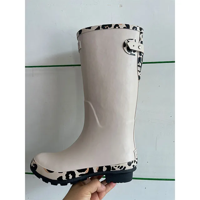 Men Black Long Boots Anti Slip Fishing Shoes China Women Cotton Fabric OEM Rubber Waterproof Boots Heels Women Eva Boot CN;JIA