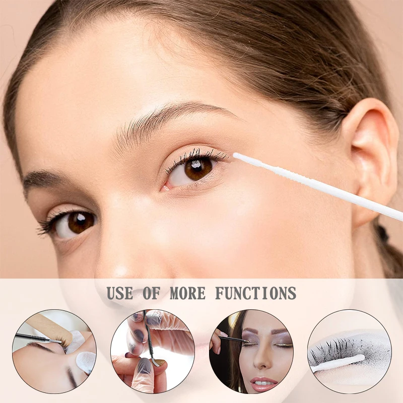 MASSA Wholesale disposable false eyelash grafting eyelash cleaning cotton swab beauty cosmetics long cotton swabs