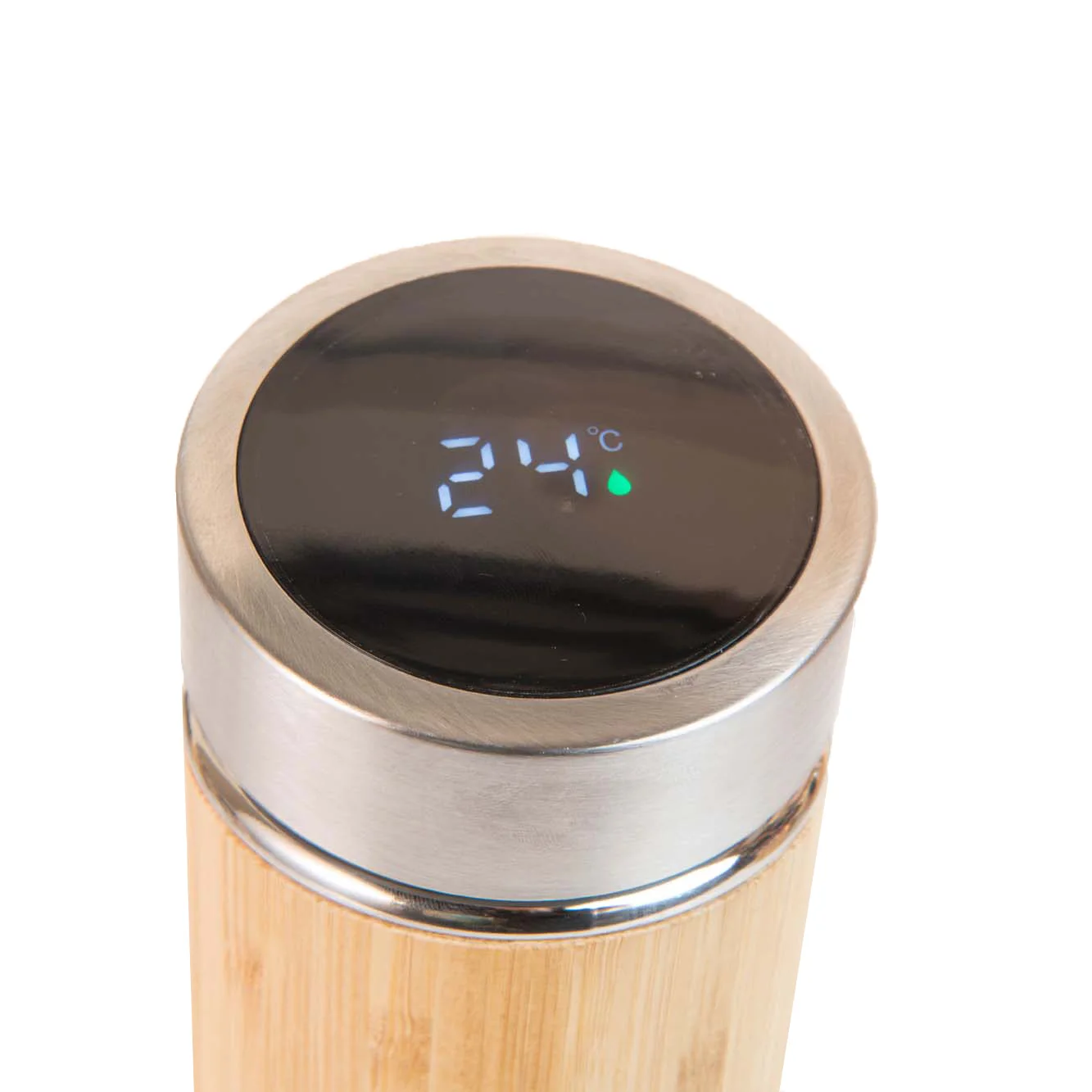 Tea infuser bamboo bottle water natural flask insulate vacuum stainless steel bamboo water bottle with different lid