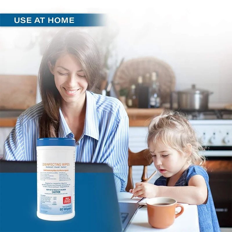 OEM ODM Eco Disposable Alcohol-Free Multi-Surface Cleaning Wipes for Home School and Office Disinfecting Wipes
