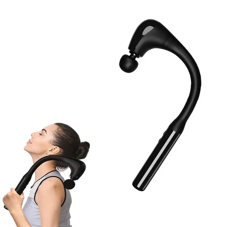 Portable Body Back Massager Massage Gun Percussion Deep Tissue Muscle Massager Gun With Bent Long Hand for Pain Relief