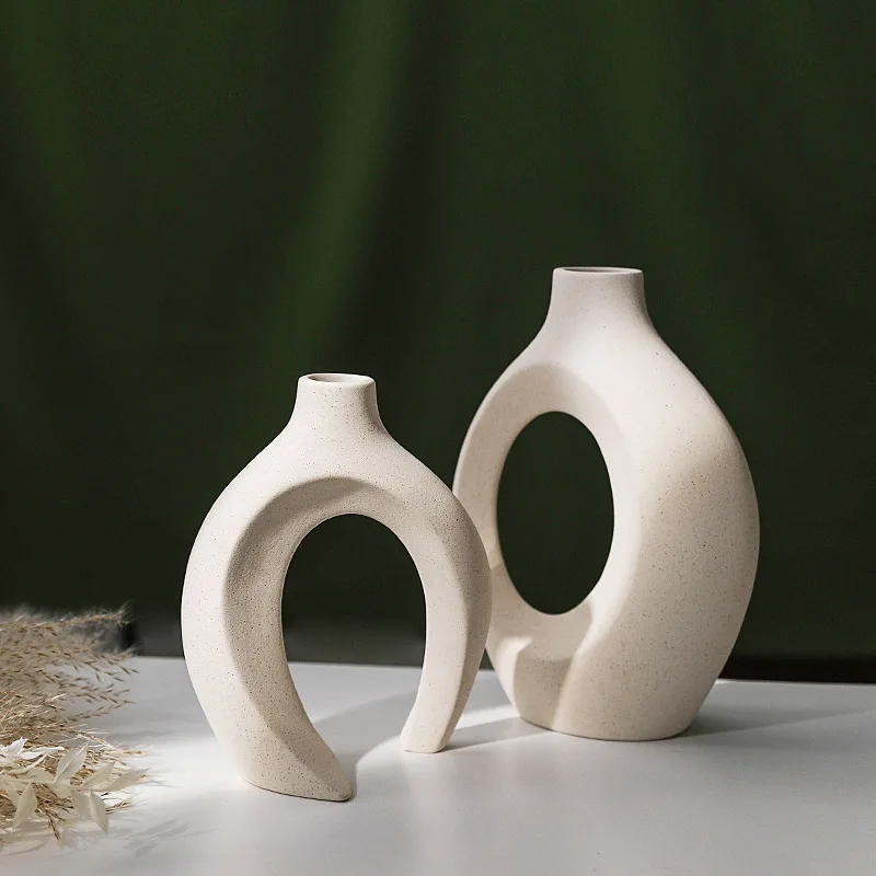 Modern Nordic Ceramic Vase Combination Ins Style Creative Simple Premium Sense Home Decorative Ornament