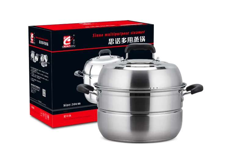 Многоразовая двухслойная нержавеющая стальная Пароварка кухонная Индукционная Пароварка С бакелитовой ручкой и ручкой