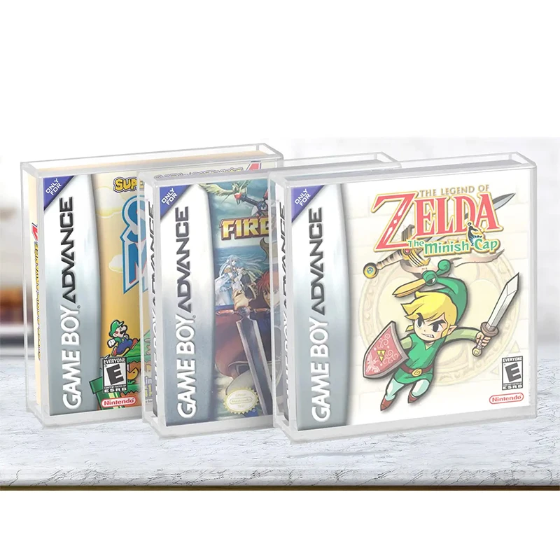 Custom Acrylic Video Game Box Protector Compatible for Game Boy and Game Boy Advance GB/GBA Display Box