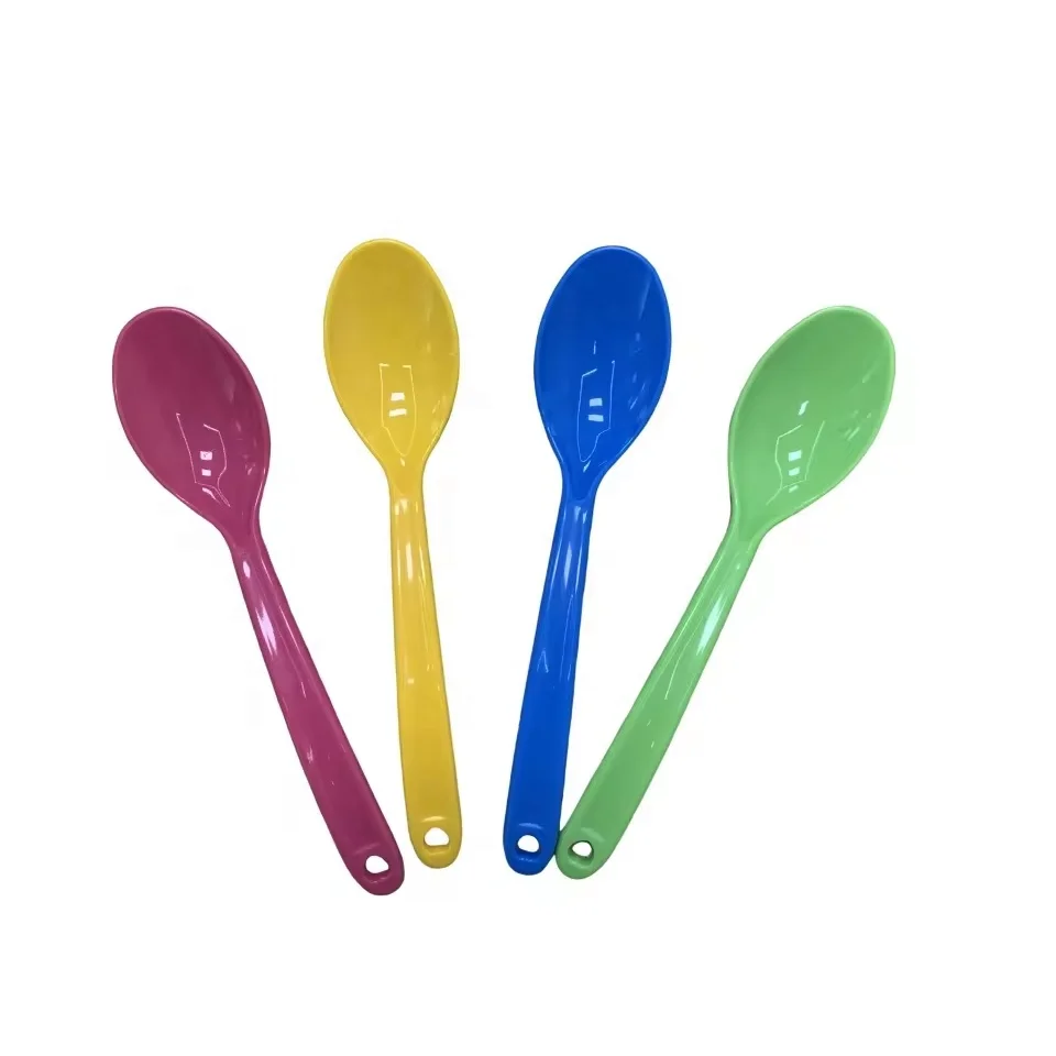 17*3.8cm Four colors Heavy weight 8g/pc Factory Price Disposable Yogurt Spoon Food Grade Ice Cream Spoon Colorful 12pcs/pack
