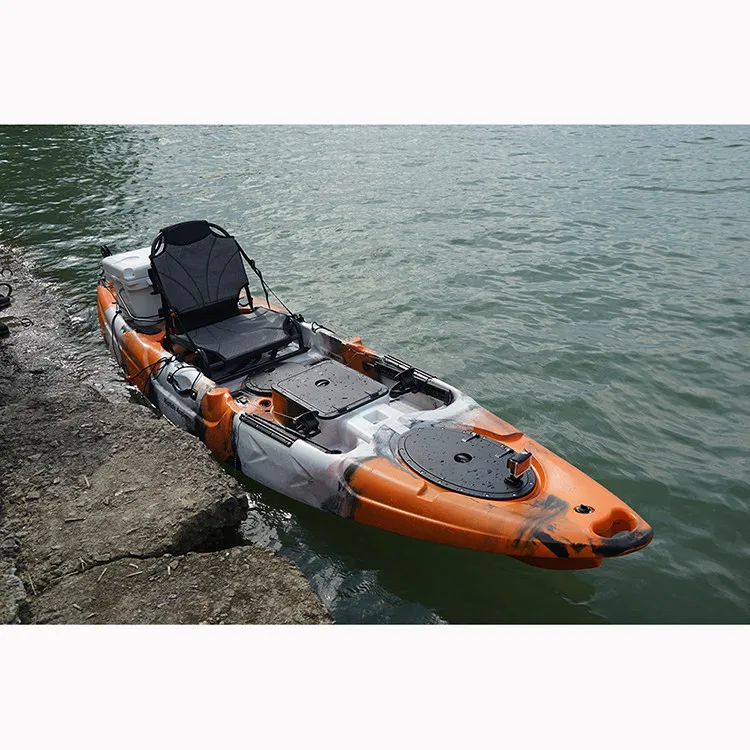 Нога водить один человек морская быстрая водная игра ремесла лодки маленький 10-футовый одиночный рыболовный каяк с педалью