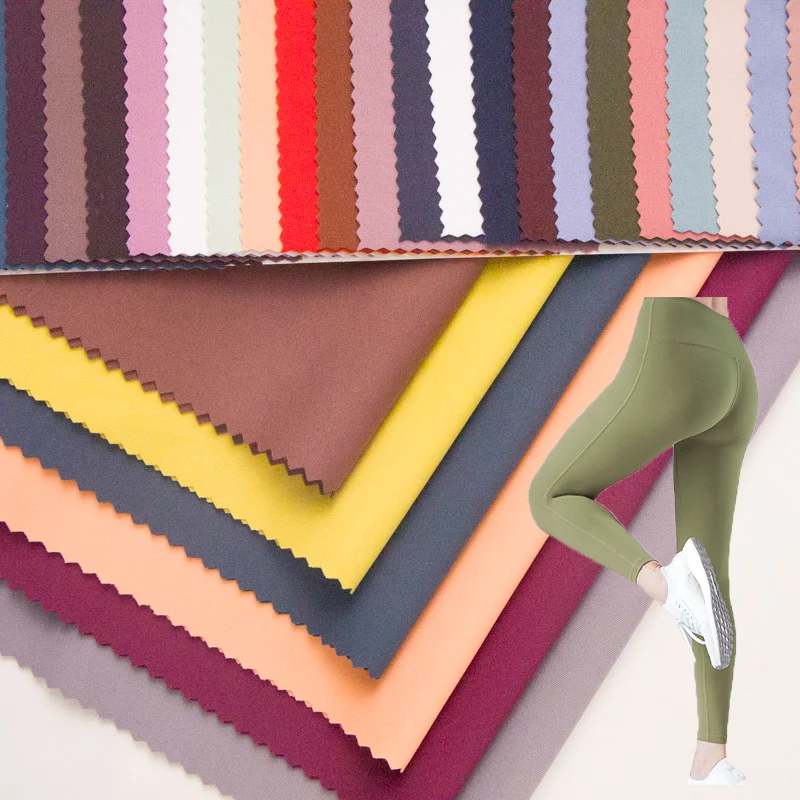 Spot supply high quality stretchy naked-sensation spandex circular nylon knitted interlock sportswear fabric for tennis wear