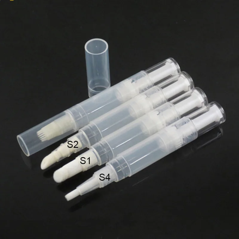 10/30/50pcs 5ML Transparent Twist Pens Empty Lip Gloss Pen Silicone Brush Tip Cosmetic Acne Oil Container Concealer Tube