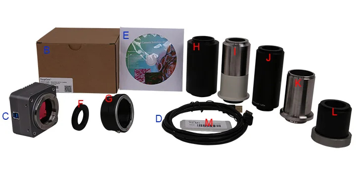 BestScope BUC3M42-420MB 4.2MP M42 and M42 to C or F Mount USB3.0 CMOS Monochrome Digital Microscope Camera