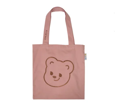 New Design Japanese All-match Cute Bear Large Capacity Custom Cotton Canvas Bag