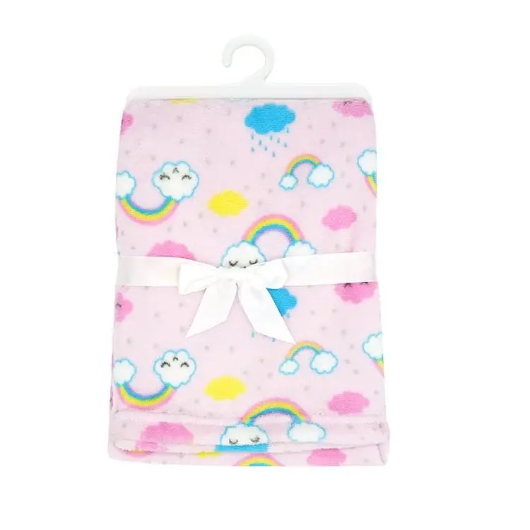 OEM Lightweight Soft Cozy Warm Fuzzy Microfiber Printed Flannel Blanket for Kid Baby Children or Pet