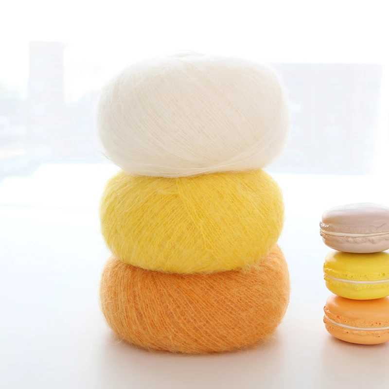 YarnCrafts Anti-pilling fancy mohair acrylic slub yarn for hand knitting crafts