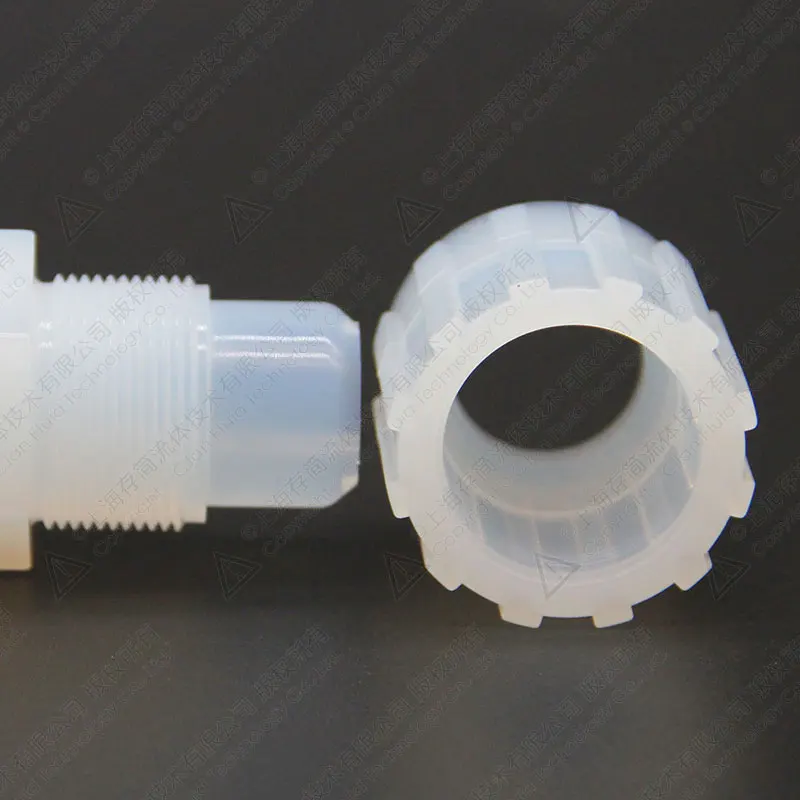 PFA Union Flange Adaptor, PFA/PVDF flare tube fittings for high-purity semiconductor industry
