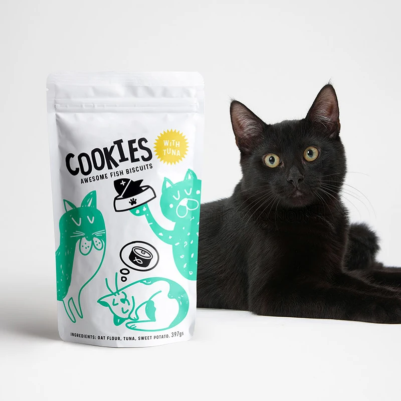 PE Stand up Pouch Packaging Bag Dog Pack Reusable Zipper Pouch Slimming Pet Food Bag Eco Friendly Custom Digital Printed Plastic