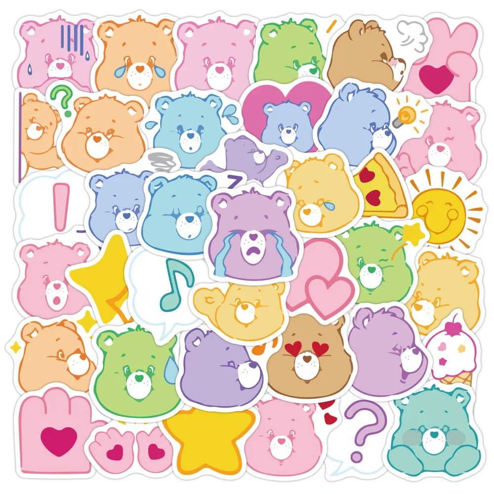 ZY1661C 50Pcs Lovely bear Stickers Waterproof Decorate Laptop Skateboard Cellphone Luggage Guitar For Teen Kid Decal
