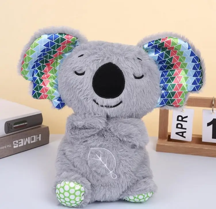 Custom plush breathing baby otter soothing toy sleeping baby sleeping otter plush doll gift otter doll