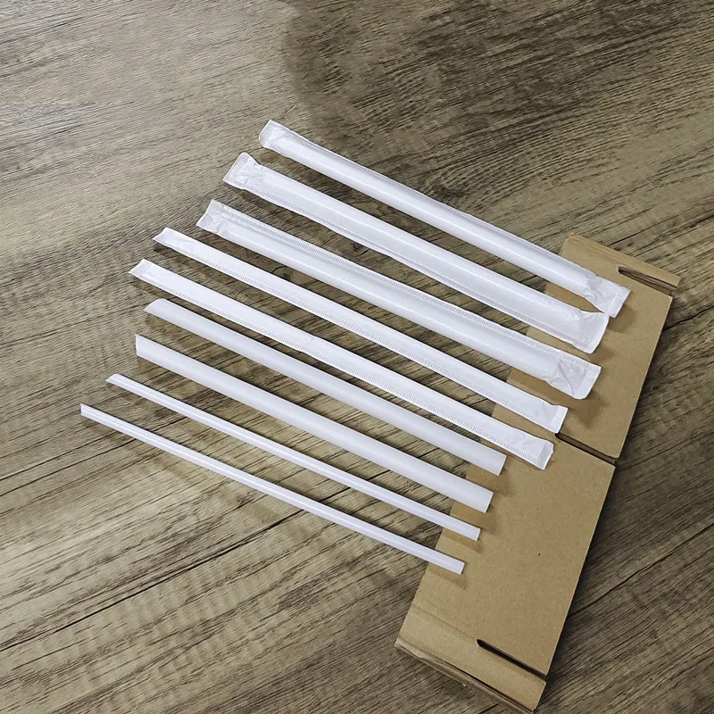 Amazon hot sells 100% Biodegradable Eco-friendly PLA Straw For Drinking Juice bubble tea