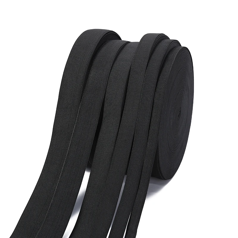 Free sample high quality ribbon fitness Flat Knitted elastic webbing 25 mm wrist Elastic Band for underwear