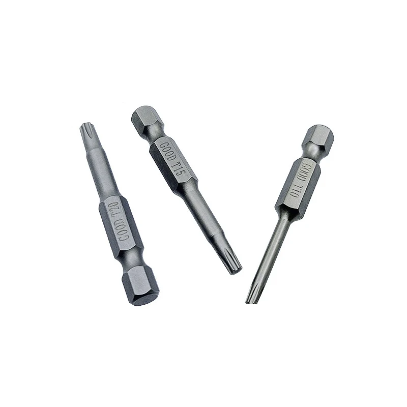 Torx screwdriver bits set including  T6 T7 T8 T9 T10 T15 T20 T30