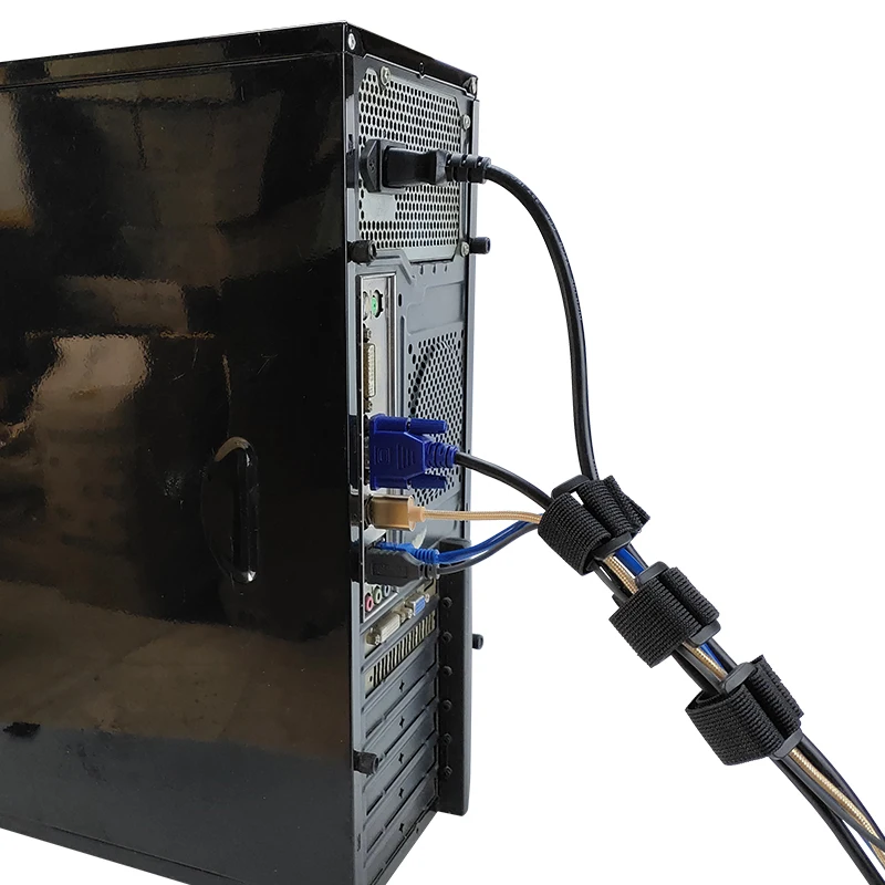 Factory Hot Sale Multi-Colors 3M Reusable Cable Tie Adjustable Hook And Loop Strap Writable Marking Office Cable Management