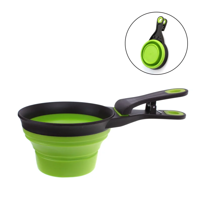 Collapsible TPR Food Spoon Pet Feeders Pet Supplies Food Shovel Cat Pet Dog Food Measuring Scoop