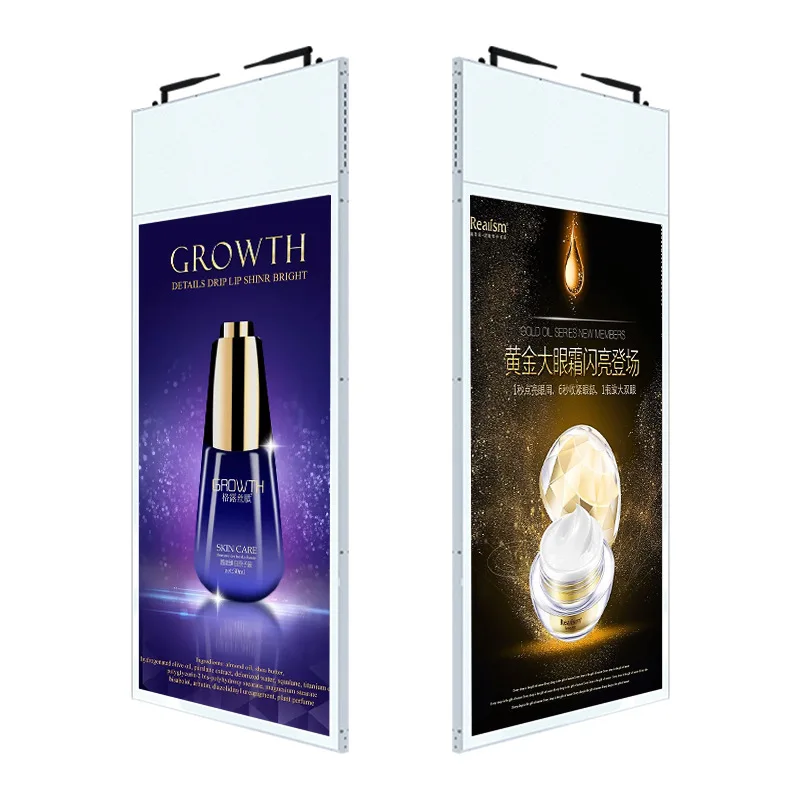 New Arrival Hanging 43 inch Double Side Digital Signage Displays Transparent LCD Advertising Player Kiosk