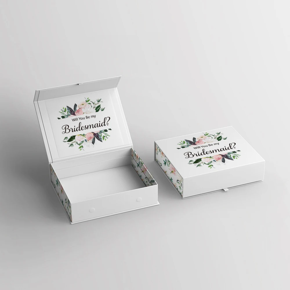 HENGXING Wholesale Customized Candy Storage Gift Paper Wedding Favor Gift Bridesmaid Proposal Boxes For Wedding Favors