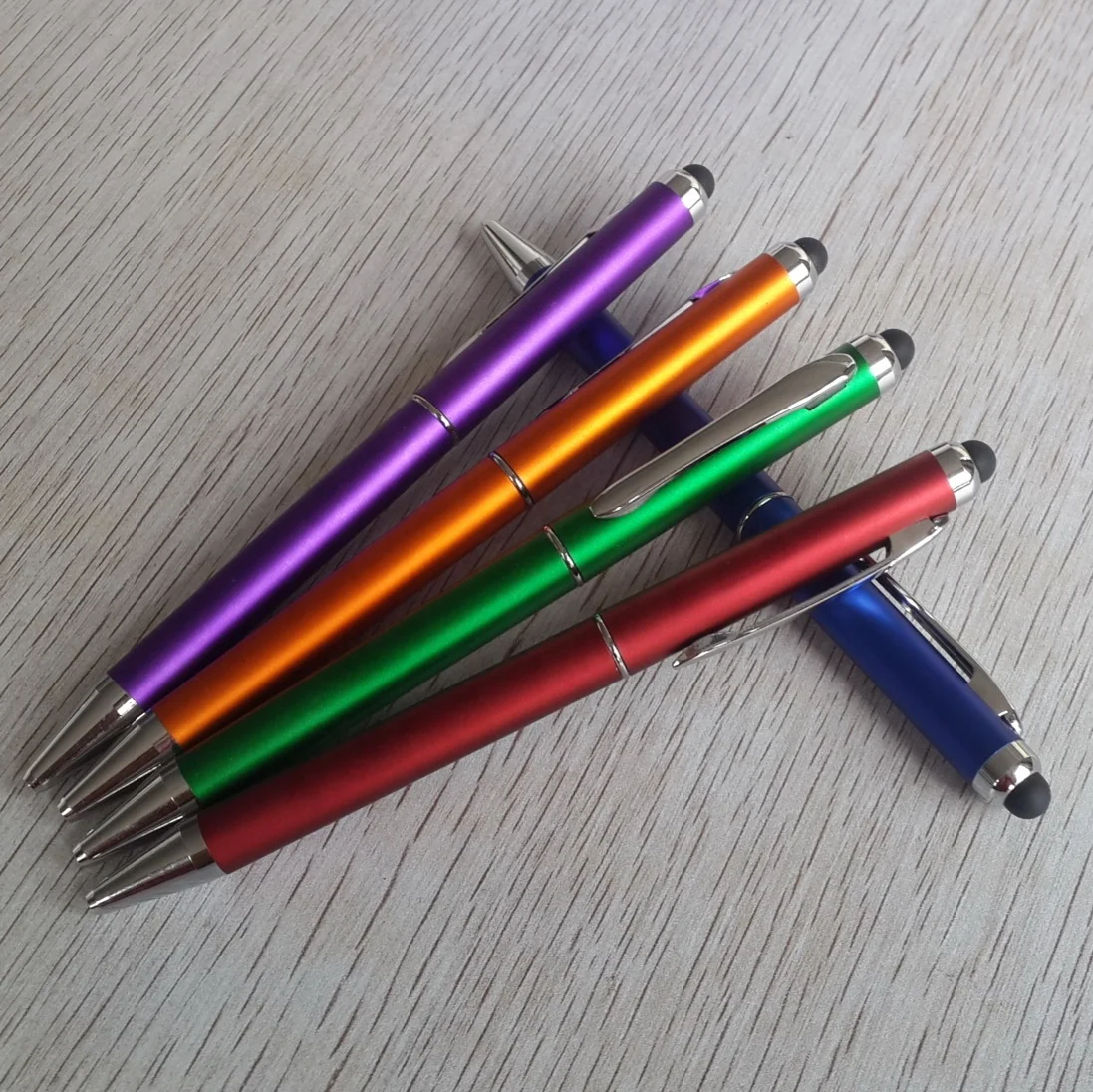 Wholesale Unique Promocionales Boligrafos de Plastico Twist Blank pen stylus With Custom LOGO printing