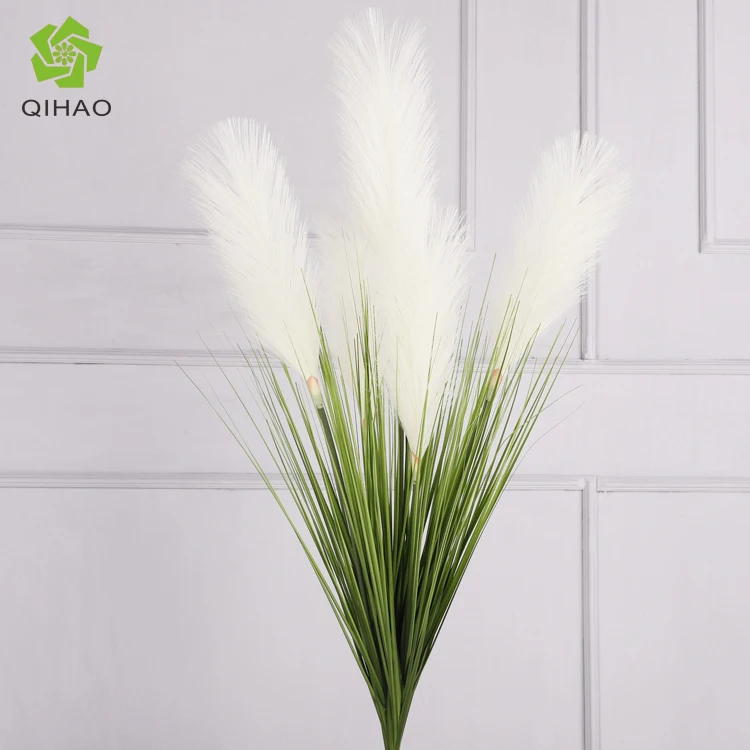 Wholesale Plastic Artificial Flower Bulrush Artificial grass Reed for wedding Home Decoration