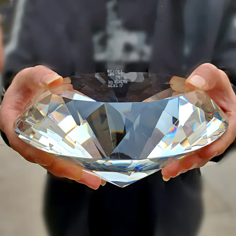 Fashion Home or Office Luxury Corporate Gifts Clear Crystal Diamond Large Glass Diamond