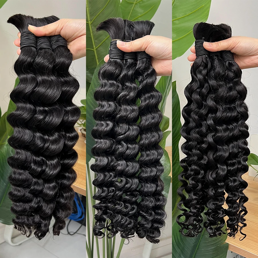 Hair Extension Vendors Virgin Bundles In Bulk Raw Indian 12A Grade Human Braiding Hair Bulk No Weft