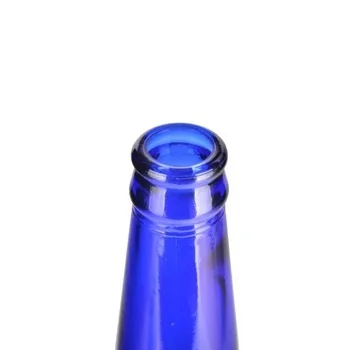 330ml Blue empty glass beer bottle