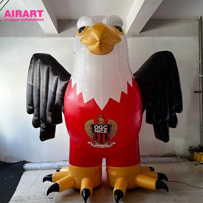 Promotion Giant inflatable eagle, animal model inflatable eagle with hat
