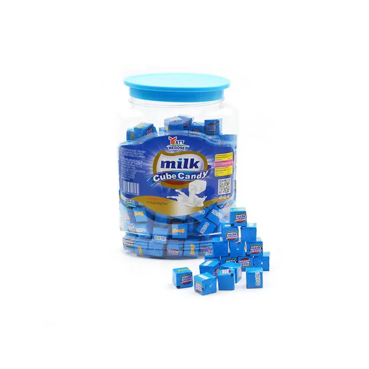 Wholesale Chinese Soft Cow Milk Chocolate Banana Flavor Chewy Cube Candy