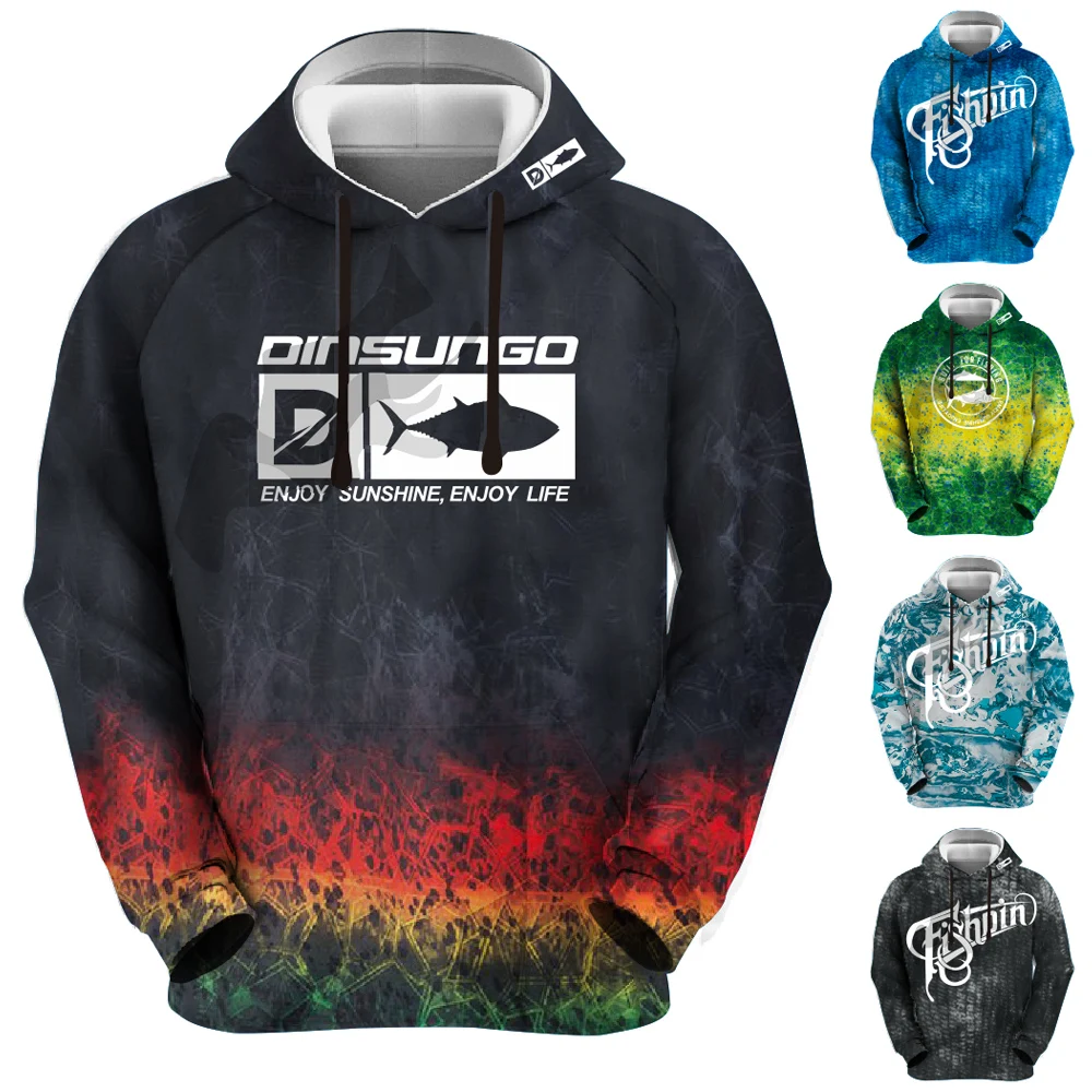 Customized Winter Printing Fishing Sweater Warm Breathable Long Sleeve Fish Sweater Polar Fleece Fishing Hoodie Supplier