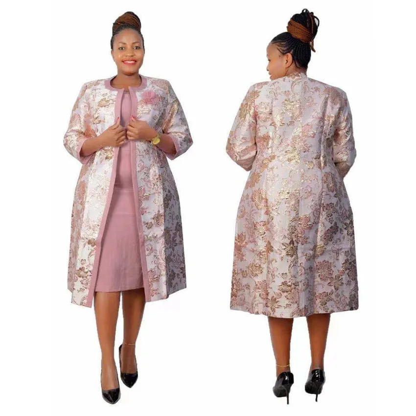 Big size midi elegant turkey women office dresses for african women