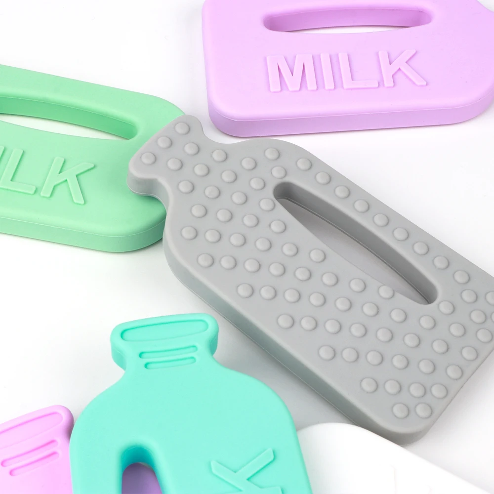 Hot Selling Silicone Milk Bottle Teether BPA free Baby Teething Toy Teether