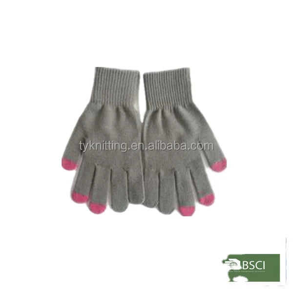 Watermelon red delicate knitted warm and windproof mittens are available in a variety of colors