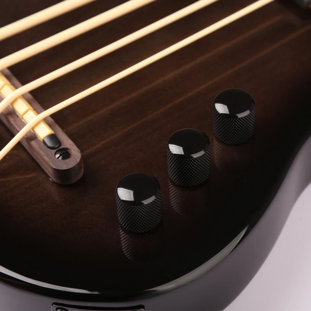 Gecko OEM High-End 4-String Black Electric Bass Guitar Ash Maple Concert UBASS Left Handed for Professional Musician Cheap Price