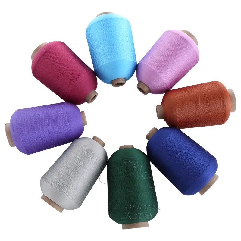 Yarn supplier Dhoma high elastic polyester stretch yarn DTY 75d-200d nim twisted yarn polyester for knitting weaving