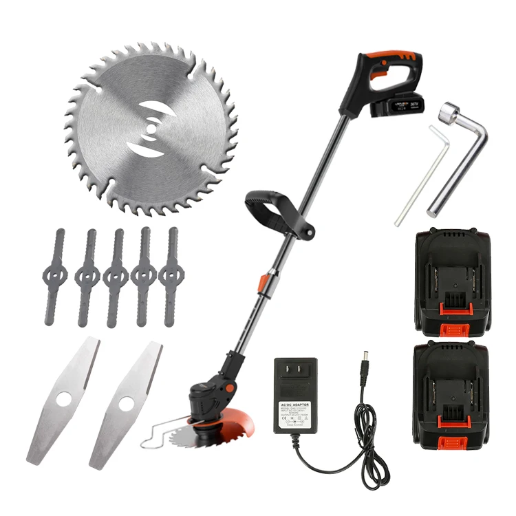 Высококачественные мощные триммеры для цветов, электрическая машина для резки травы, садовая щетка с литиевым аккумулятором и металлическим лезвием