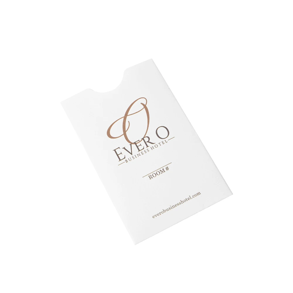 custom cheap hotel key card holder envelopes with custom logo printing