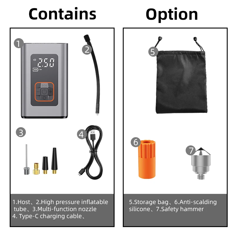 Automatic rechargeable electric mini digital wireless portable cordless tyre inflator car air pump compressor tire inflators