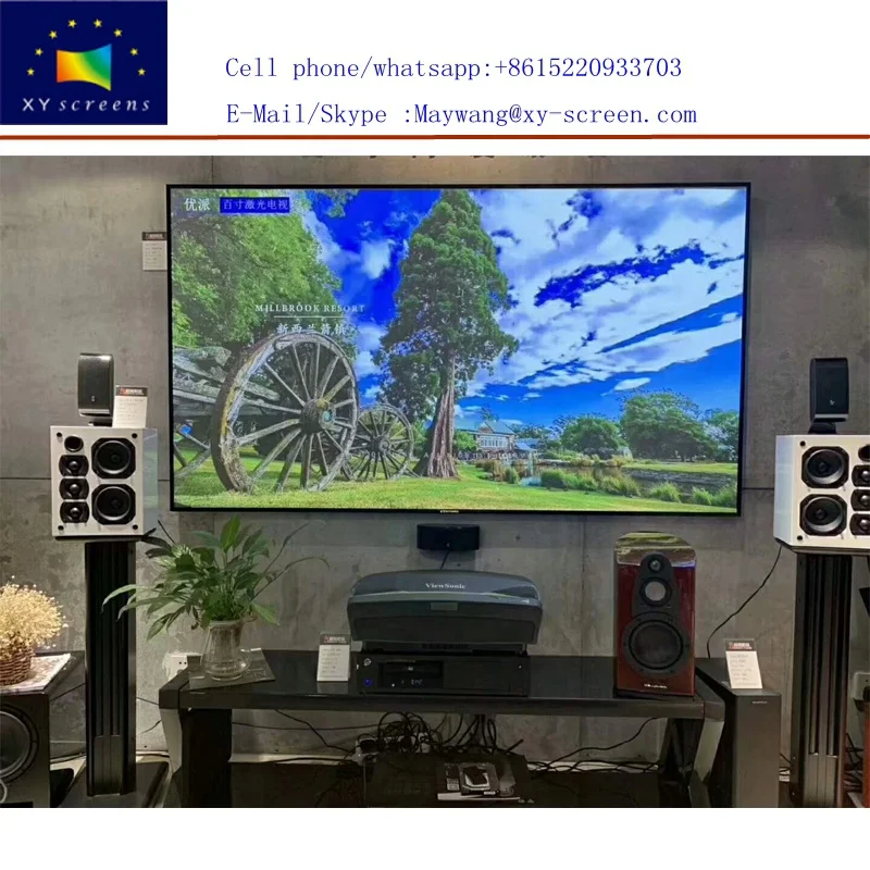 Лидер продаж, проекционный экран XY ALR для домашнего кинотеатра 120 дюйма, 4k, с узкой рамкой, экран для проектора ust